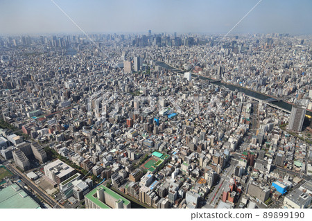 View from the Tokyo Skytree Observation Deck (from Ryogoku to the city center) 89899190