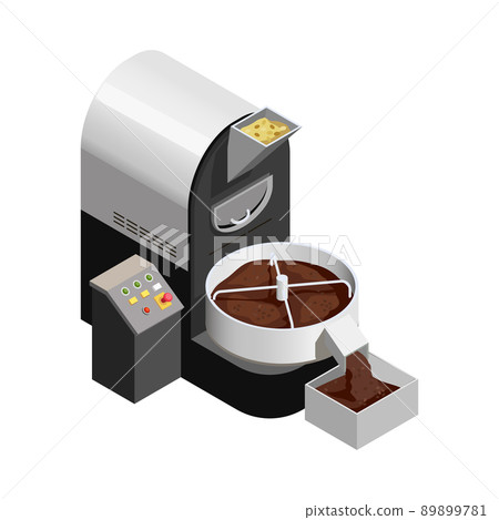 Coffee Grinder Isometric Composition 89899781