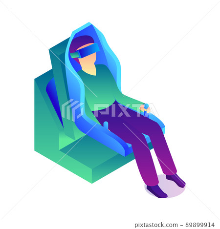 Isometric VR Chair Composition 89899914