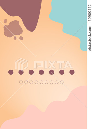 Abstract geometric modern background template with wave pattern and text. Banner flyer for advertising with shapes in trendy pastel colors 89900352