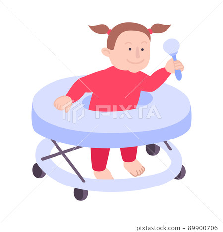 Girl In Babywalker Composition 89900706