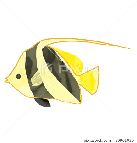 手繪熱帶魚插畫素材水彩 手繪熱帶魚插畫素材水彩 89901039