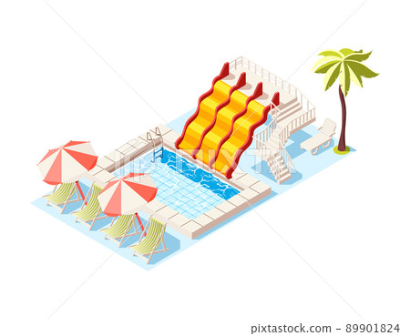 Aqua Park Landscape Composition 89901824
