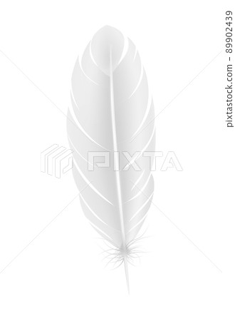 Realistic White Feather Composition 89902439