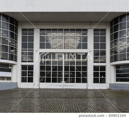 Brussels Industrial zone, Brussels Capital Region, Belgium, Back entrance of the Industrial KANAL museum, a former Citroen garage 89903104