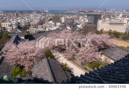 View from the castle tower of Wakayama Castle, Wakayama City, Wakayama Prefecture 89903348