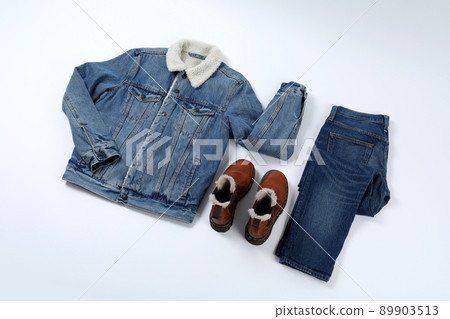 Concept of winter clothes on white background Concept of winter clothes on white background 89903513