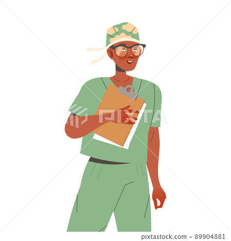Young Man Doctor in Glasses Carrying Clipboard as Medical Staff Working in Clinic Vector Illustration Young Man Doctor in Glasses Carrying Clipboard as Medical Staff Working in Clinic Vector Illustration 89904881