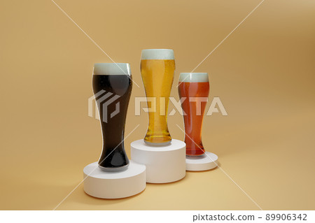 3d render glass of beer 3d render glass of beer 89906342