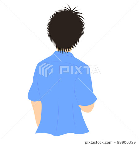 Illustration of the back of a young man. - Stock Illustration [89906359 ...