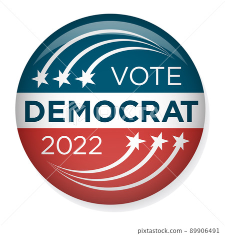 2022 Midterm Elections Design w Red White and Blue Vote Icon 89906491