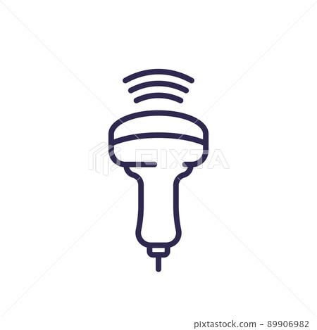 ultrasound icon, ultrasonography line vector ultrasound icon, ultrasonography line vector 89906982