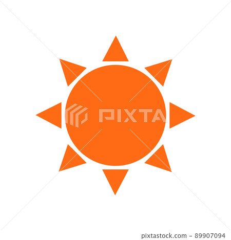 Sun icon orange 89907094