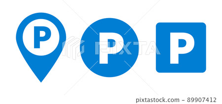 停車場標記圖標集 89907412