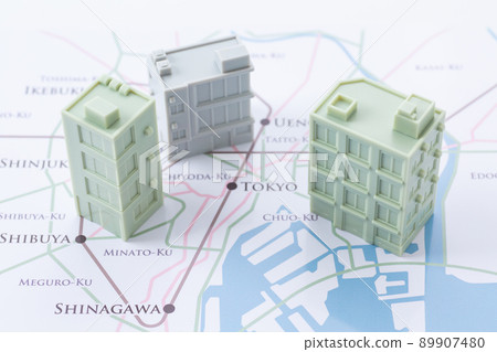 建築和東京地圖 89907480