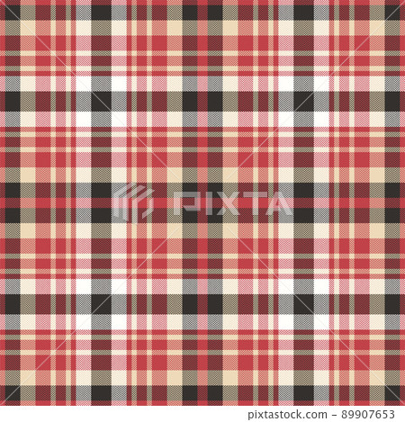Plaid seamless pattern in red. Check fabric texture. Vector textile print. Plaid seamless pattern in red. Check fabric texture. Vector textile print. 89907653