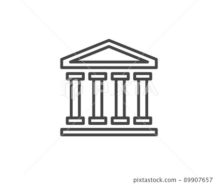 Government icon vector. Building construction symbol. Architecture residental design. Classic estate sign. 89907657