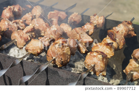 Meat Shish kebab of the pork 89907712
