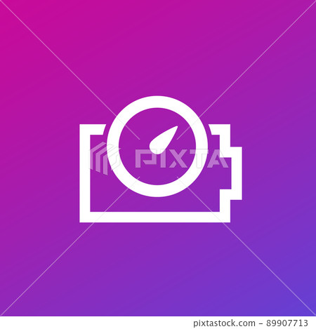 Battery charging time icon for web Battery charging time icon for web 89907713