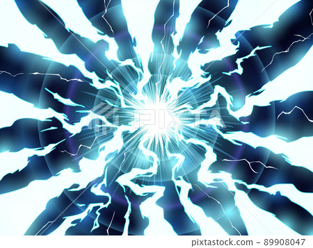 Cool background of radial lightning effect_anime style_light blue Cool background of radial lightning effect_anime style_light blue 89908047