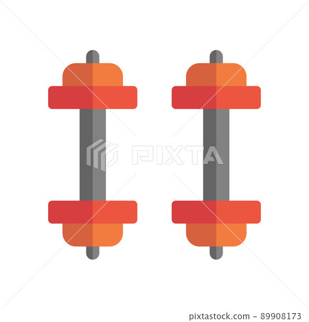 Muscle training dumbbell icon set Muscle training dumbbell icon set 89908173