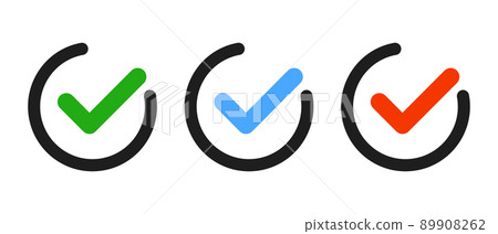 Checkmark icon set 89908262