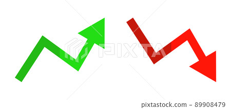 上升箭頭/下降箭頭圖標集 上升箭頭/下降箭頭圖標集 89908479