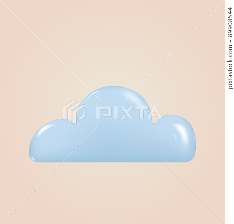White 3d blue cloud. Vector White 3d blue cloud. Vector 89908544
