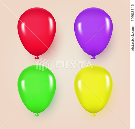 Colorful balloons for Birthday, festive occasions, parties, weddings. Vector Colorful balloons for Birthday, festive occasions, parties, weddings. Vector 89908546