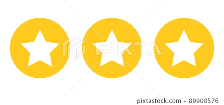 Three round star icons - Stock Illustration [89908576] - PIXTA