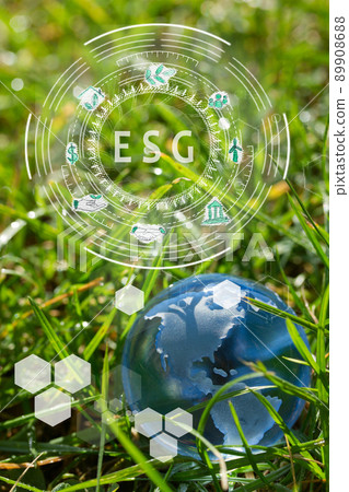 Glass globe in the grass 89908688