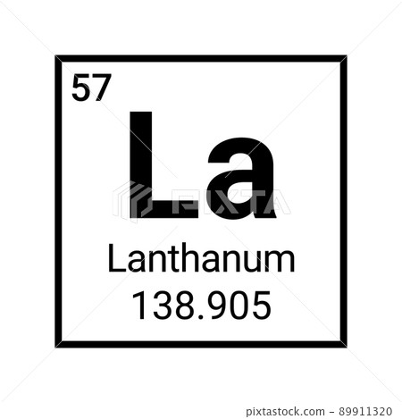 Chemistry lanthanum mendeleev element symbol atom icon Chemistry lanthanum mendeleev element symbol atom icon 89911320