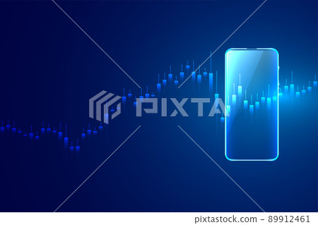 stock market trading on mobile concept background stock market trading on mobile concept background 89912461