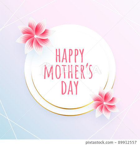 beautiful mother's day flower greeting card for social media 89912557