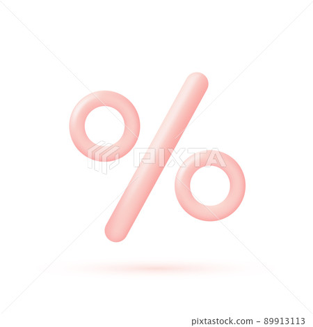 3d percent discount vector icon. Percentage sale interest sign isolated promotion 3d percent discount vector icon. Percentage sale interest sign isolated promotion 89913113