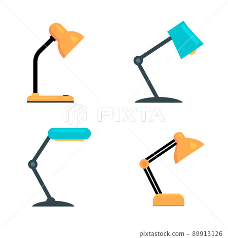 Office table desk lamp icon light. Desk lamp light bulb vector desktop office illustration design 89913126