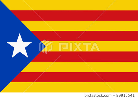Catalonia independence flag background illustration large file red yellow blue white star Estelada Catalonia independence flag background illustration large file red yellow blue white star Estelada 89913541
