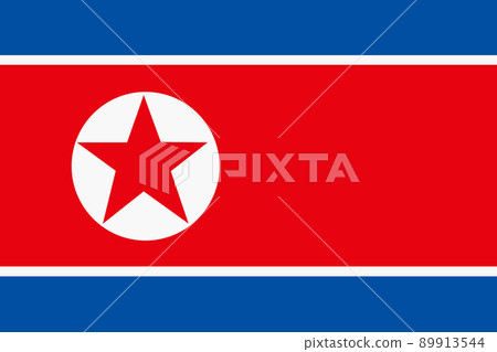 Democratic People's Republic of Korea North flag background illustration large file 89913544
