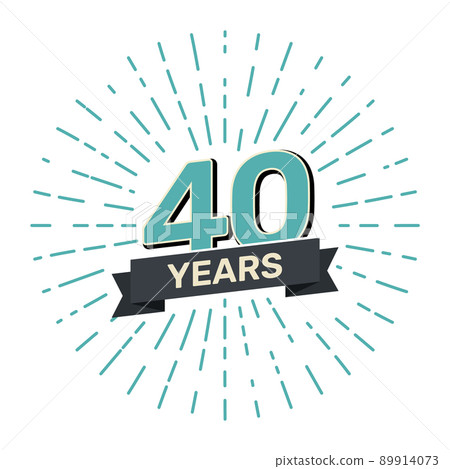 40th anniversary retro stamp icon badge invitation. Anniversary 40 sealbackground happy label logo 40th anniversary retro stamp icon badge invitation. Anniversary 40 sealbackground happy label logo 89914073