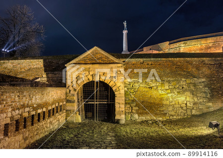 Belgrade Fortress and Victor monument in Belgrade Serbia Belgrade Fortress and Victor monument in Belgrade Serbia 89914116