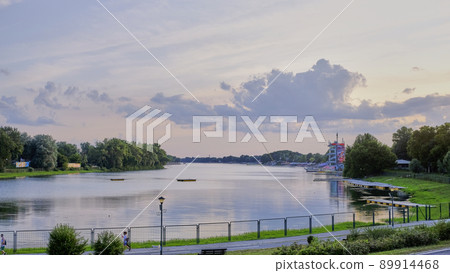 Ada Ciganlija river island on the Sava river in Belgrade, Serbia 89914468