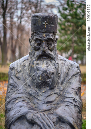 Statue of Patriarch Pavle, the 44th Patriarch of the Serbian Orthodox Church 89914532