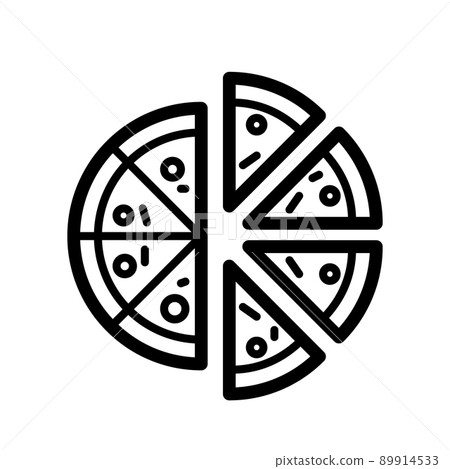 Illustration Vector Graphic of Pizza Icon Illustration Vector Graphic of Pizza Icon 89914533