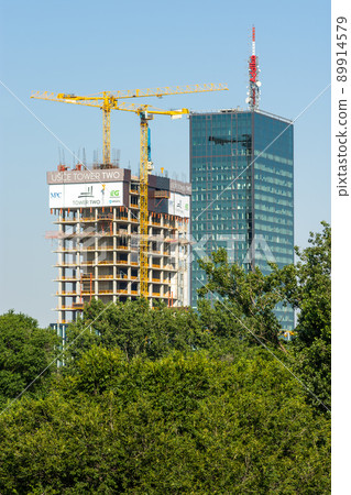 Construction of Usce Tower Two office building in Belgrade, Serbia Construction of Usce Tower Two office building in Belgrade, Serbia 89914579
