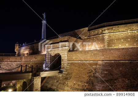 Belgrade Fortress (Kalemegdan) with Victor monument, symbol of Belgrade, Serbia 89914908