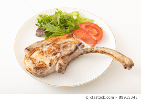 Pork loin steak with bone 89915345