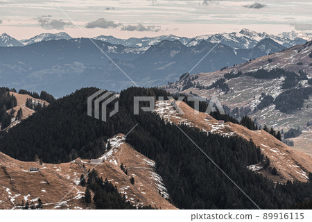 Swiss mountains - monumental rock formations in the Alps 89916115