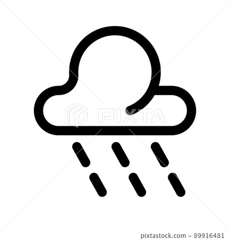 Illustration Vector Graphic of Rain Icon Illustration Vector Graphic of Rain Icon 89916481