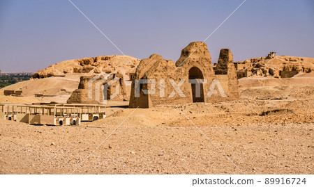 Ancient ruins in the Valley of the Kings in Luxor, Egypt Ancient ruins in the Valley of the Kings in Luxor, Egypt 89916724