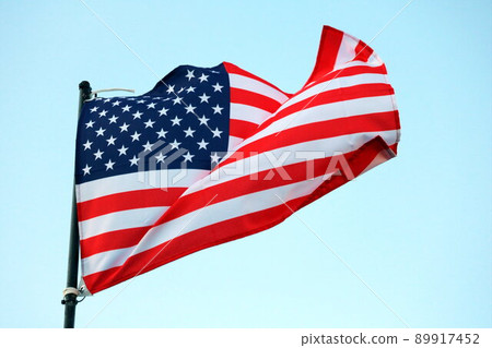 USA flag streaming in wind USA flag streaming in wind 89917452